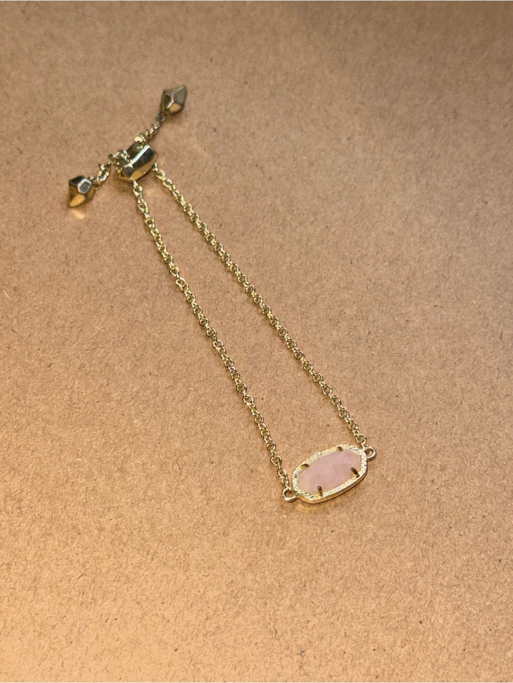 Kendra Scott Gold Beacelet with Pink Stone - Picture 1 of 1